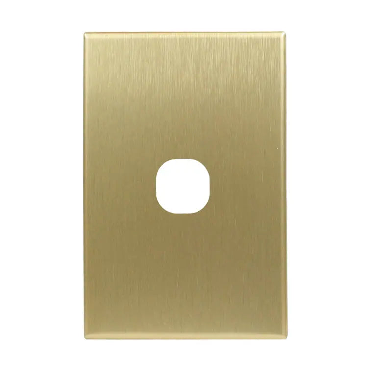Cover Plate Brushed Brass 1 Gang GEO - CBL1 - ARCK Electrical Wholesale Supplies