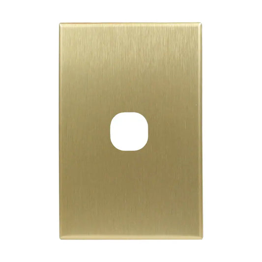 Cover Plate Brushed Brass 1 Gang GEO - CBL1 - ARCK Electrical Wholesale Supplies