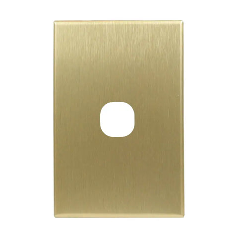 Cover Plate Brushed Brass 1 Gang GEO - CBL1 - ARCK Electrical Wholesale Supplies