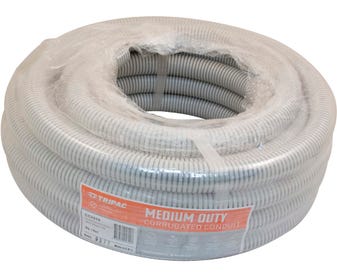 Corrugated Conduit Grey 25mmx1 - CC2510 - ARCK Electrical Wholesale Supplies