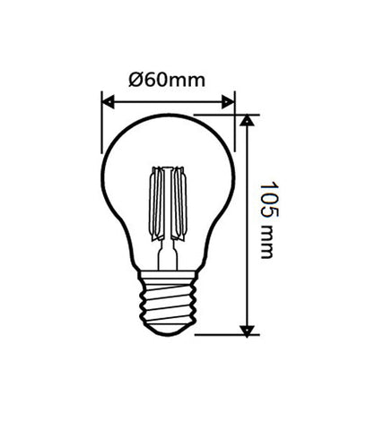 GLOBE LED GLS DIMM Filament 8W - CF14DIM