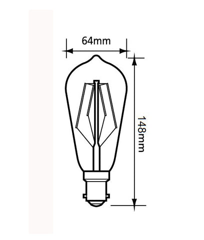 GLOBE LED PEAR DIMM Filament 8W - CF26DIM