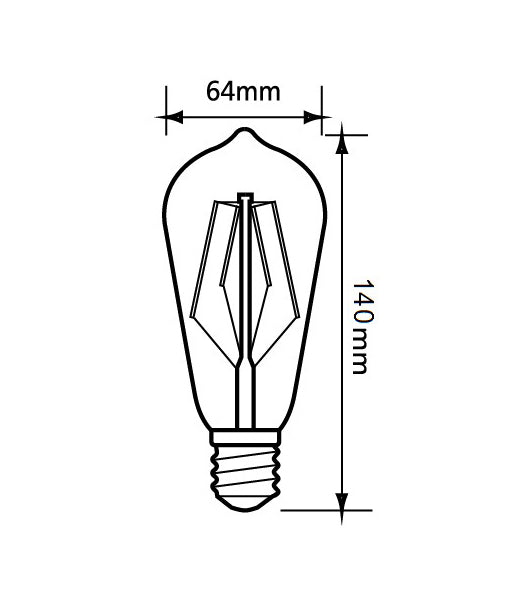 GLOBE LED PEAR DIMM Filament 8W - CF26DIM