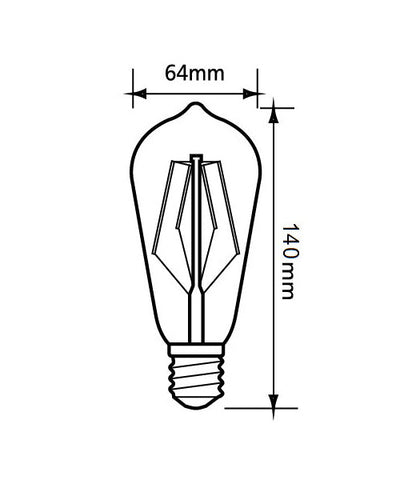 GLOBE LED PEAR DIMM Filament 8W - CF26DIM