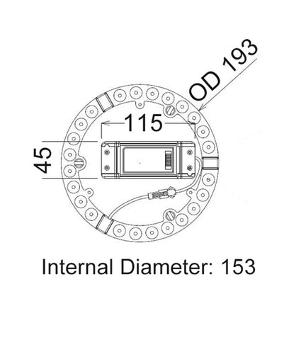 GLOBE LED Circ Conv Kit 18W Tri OD230mm 1800 Lm - CKTRI02