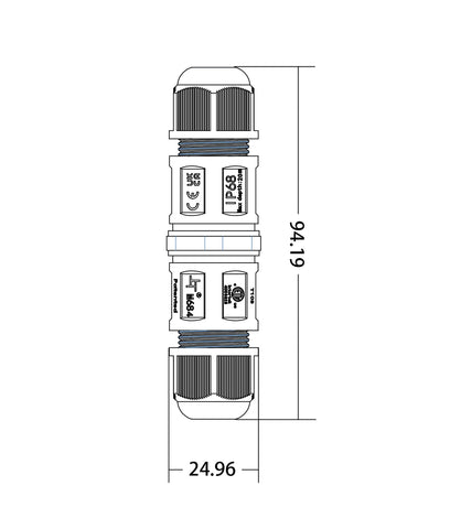 CONN series: Waterproof Connector - Double - CONN001