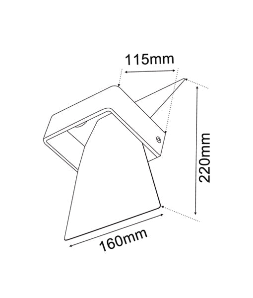 WALL Int City S/M Up/Dn 6W BOW Matt Wh 3K  254 Lm - DAVOS