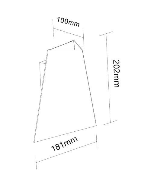 WALL Int City S/M Up/Dn LED 12W TRNGLE Sand Wh 3K  469 Lm - DELHI