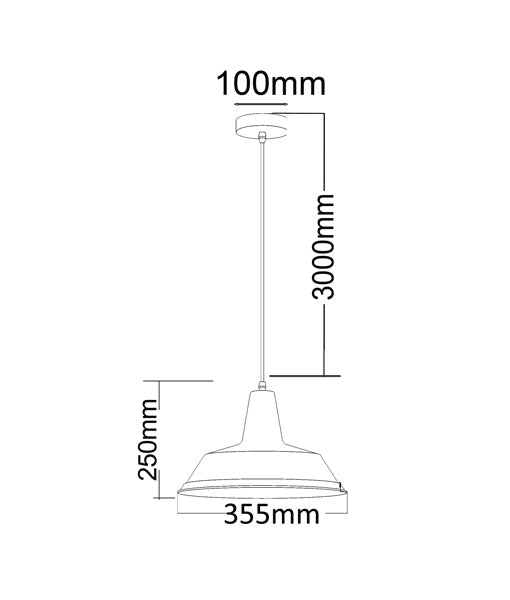 PENDANT ES ANGLED DOME OD355mm - DIVO1