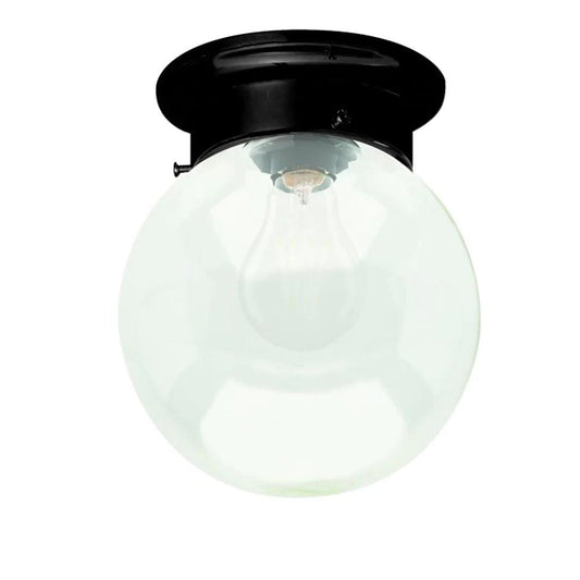 Murano 150mm Clear Glass Black DIY - MA906C-BLK - ARCK Electrical Wholesale Supplies