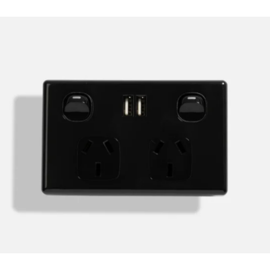 Dexton Double GPO with Double - DXGPO2USB2/B