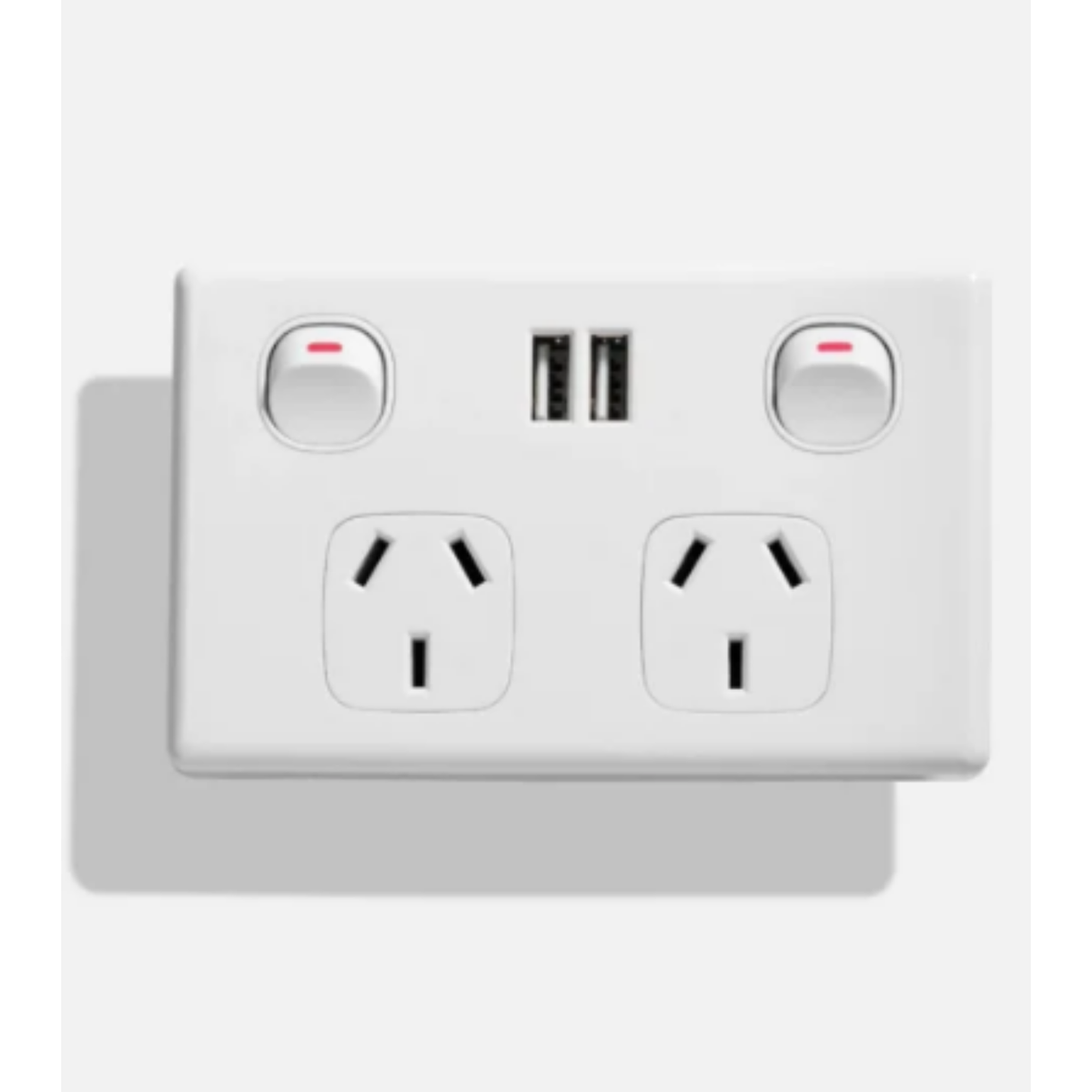 Dexton Twin switch socket outl - DXGPO2USB2/SC