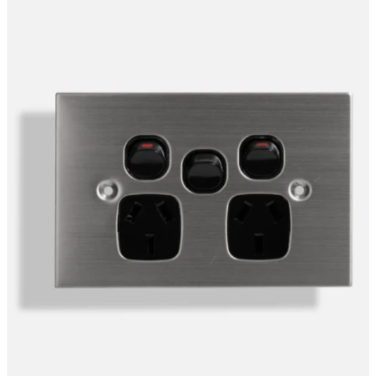 Stainless Steel Black Double P - DXSGPO2X/B