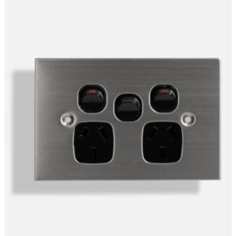 Stainless Steel Black Double P - DXSGPO2X/B