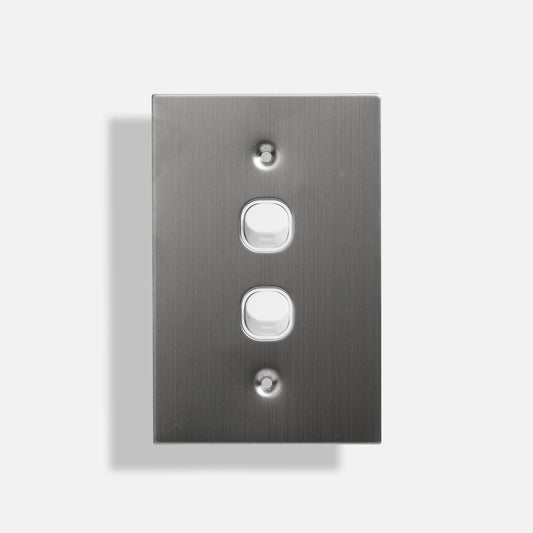 Dexton Stainless Steel switch - DXSSW2/V - ARCK Electrical Wholesale Supplies