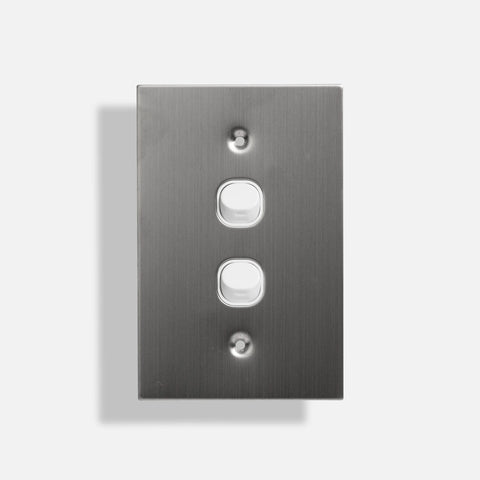 Dexton Stainless Steel switch - DXSSW2/V - ARCK Electrical Wholesale Supplies