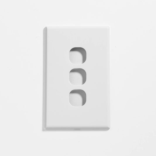 Slim 3 gang plate & cover only - DXSW3/P - ARCK Electrical Wholesale Supplies