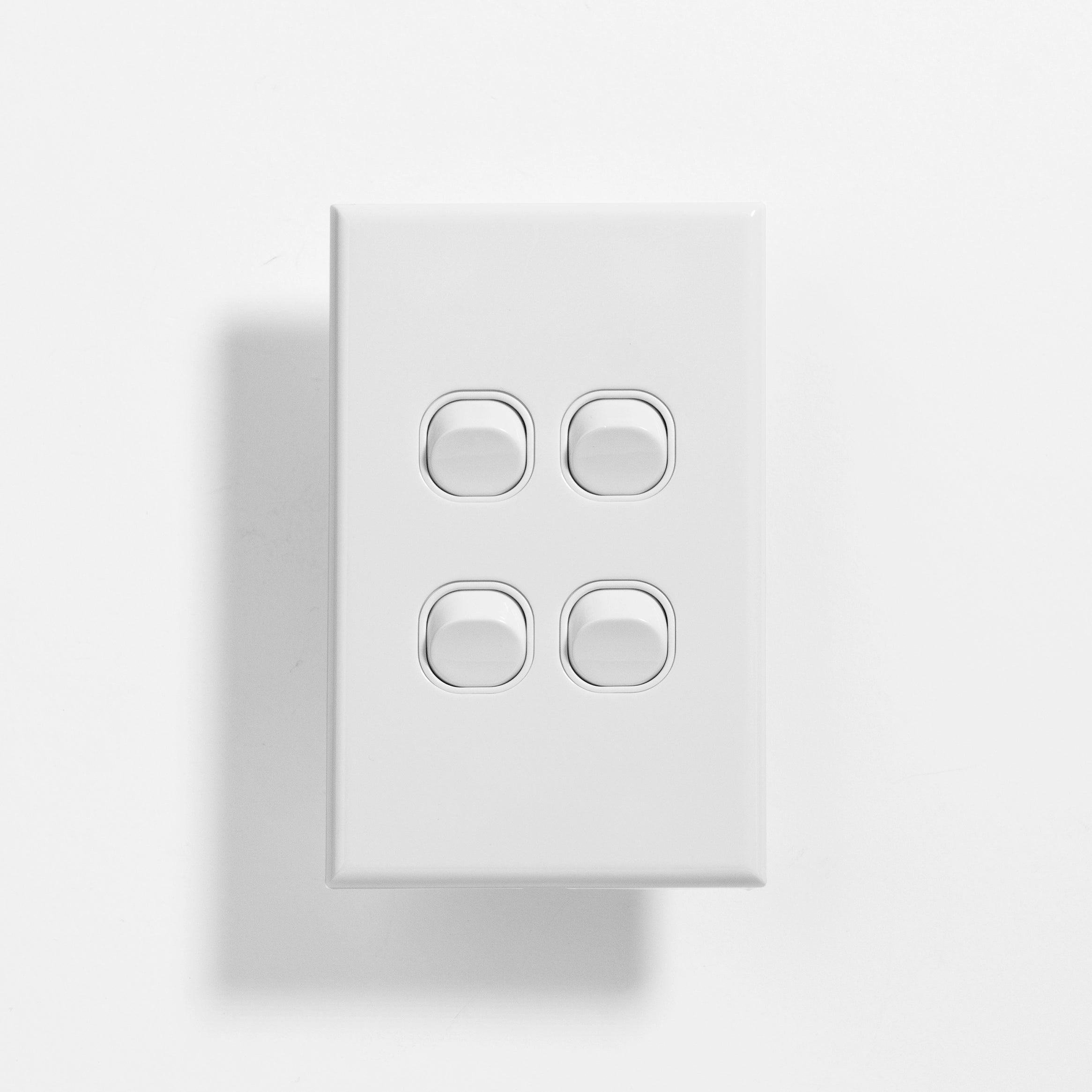 Slim 4 gang plate & cover only - DXSW4/P - ARCK Electrical Wholesale Supplies
