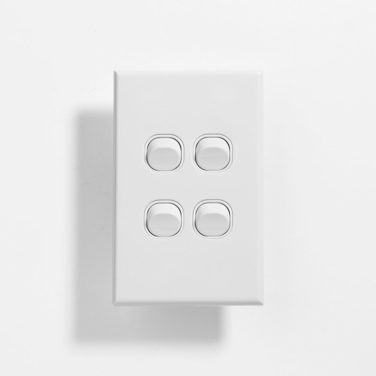 Slim 4 gang plate & cover only - DXSW4/P - ARCK Electrical Wholesale Supplies