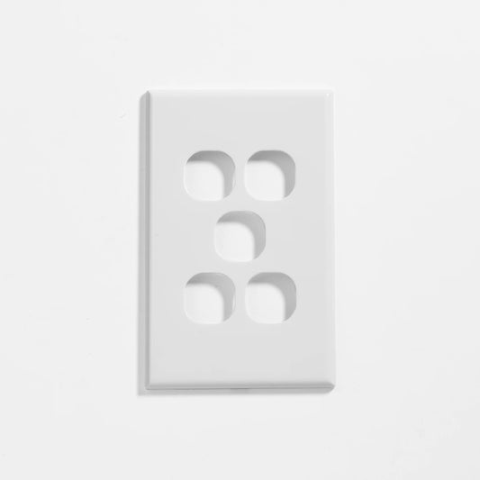 Slim 5 gang plate & cover only - DXSW5/P - ARCK Electrical Wholesale Supplies