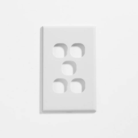 Slim 5 gang plate & cover only - DXSW5/P - ARCK Electrical Wholesale Supplies