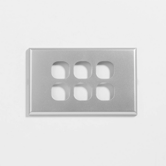 Slim 6 gang plate & cover only - DXSW6/P - ARCK Electrical Wholesale Supplies