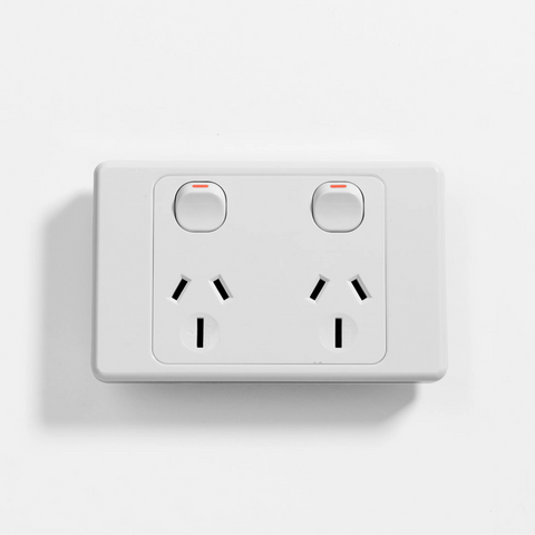 Dexton Standard Double GPO Sil - DXWGPO2/SC - ARCK Electrical Wholesale Supplies