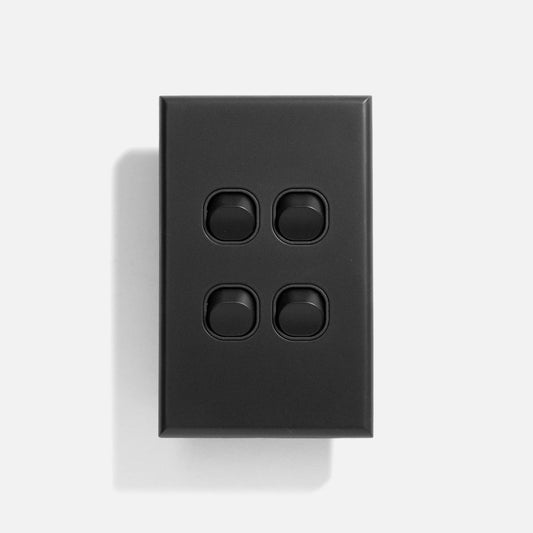 Dexton Standard 4 Gang Cover & - DXWS4/P/MB - ARCK Electrical Wholesale Supplies
