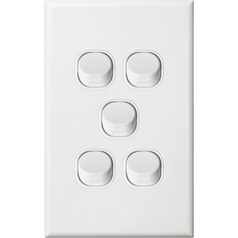 Standard 5 Gang Switch - DXWS5VWH