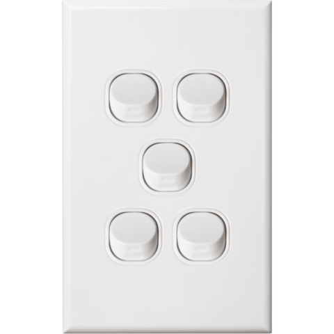Standard 5 Gang Switch - DXWS5VWH