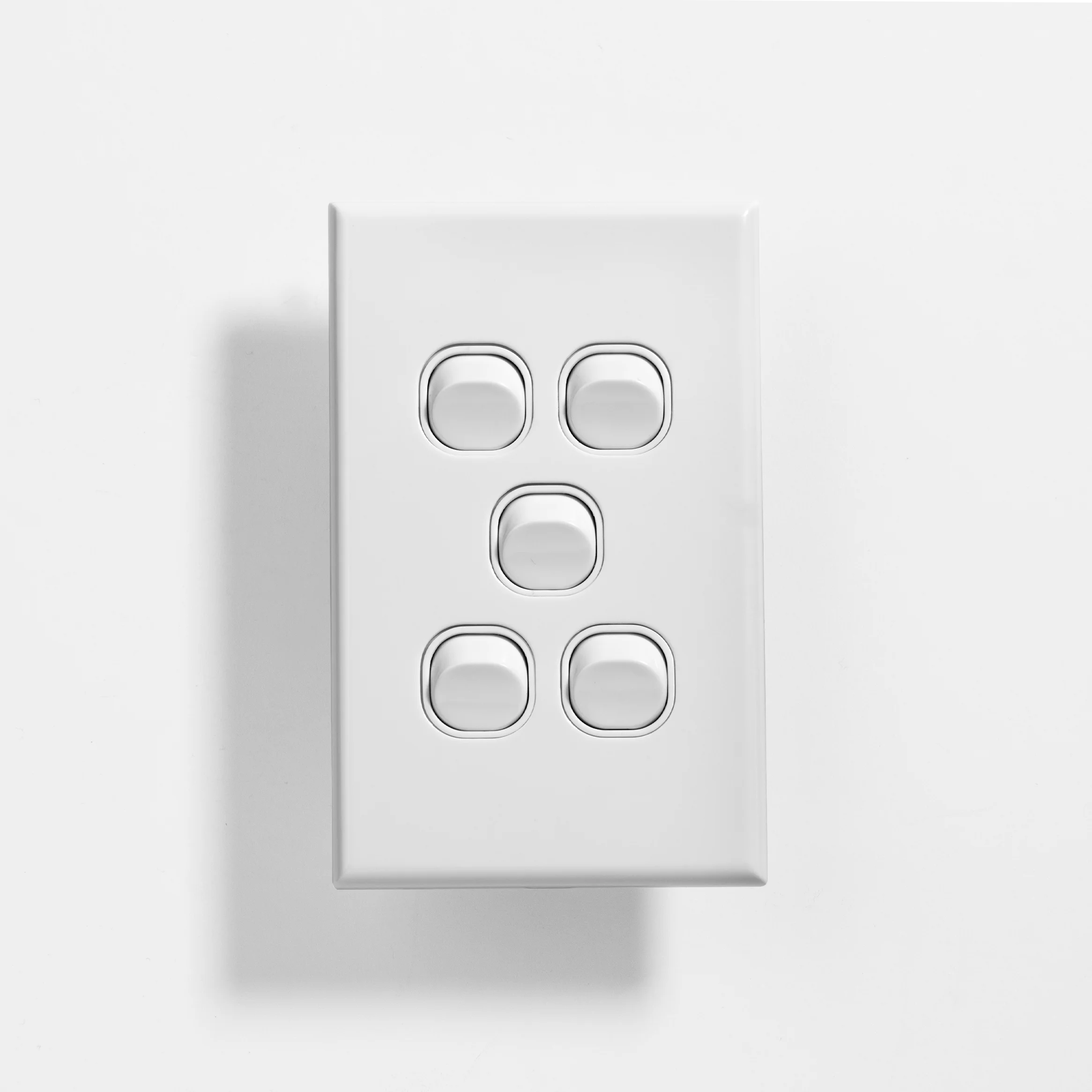 Dexton 5 Gang Switch Stainless - DXWS5/SC - ARCK Electrical Wholesale Supplies
