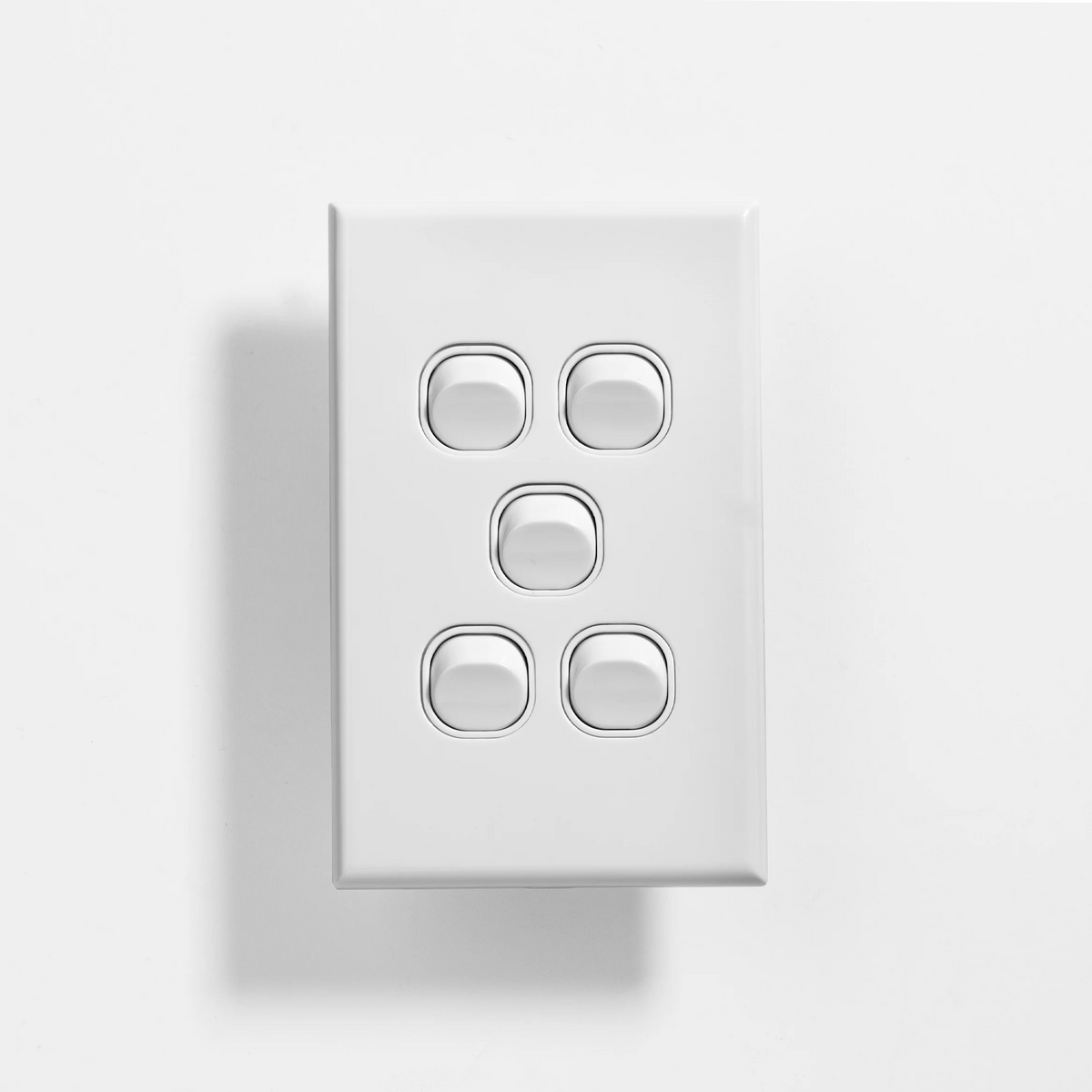 Dexton 5 Gang Switch Stainless - DXWS5/SC - ARCK Electrical Wholesale Supplies