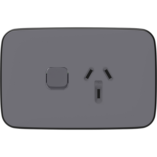 Clipsal Iconic Essence Essence Single Powerpoint Skin Ash Grey - E3015C-AG - ARCK Electrical Wholesale Supplies