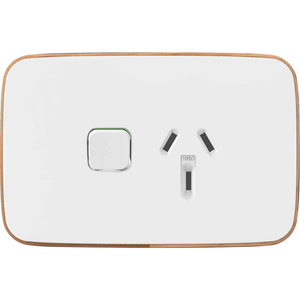 Clipsal Iconic Essence Essence Single Powerpoint Skin Arctic White - E3015C-AW - ARCK Electrical Wholesale Supplies