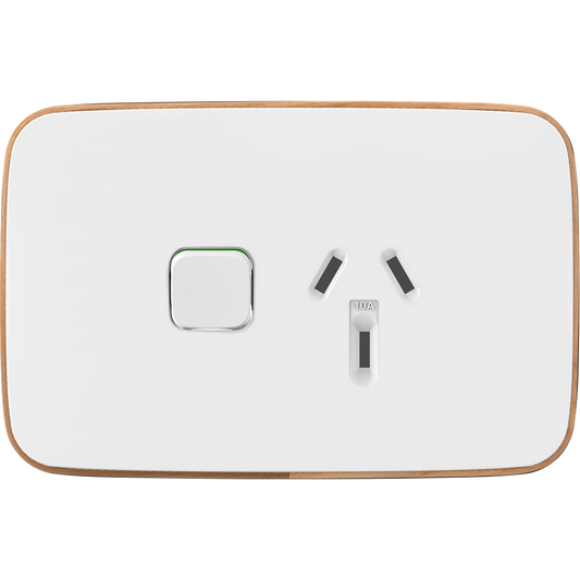 Clipsal Iconic Essence Essence Single Powerpoint Skin Arctic White - E3015C-AW - ARCK Electrical Wholesale Supplies