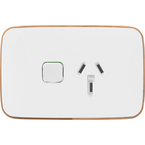 Clipsal Iconic Essence Essence Single Powerpoint Skin Arctic White - E3015C-AW - ARCK Electrical Wholesale Supplies
