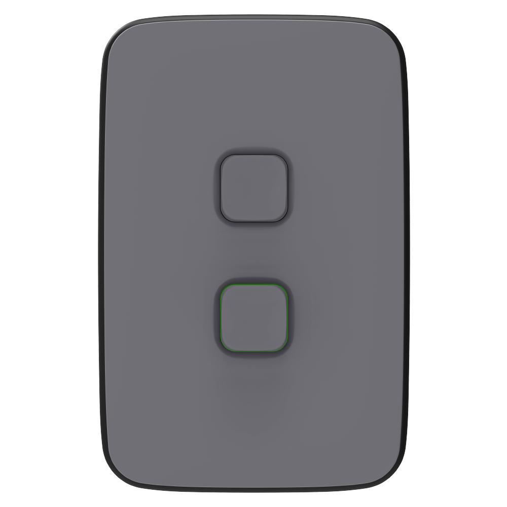 Clipsal Iconic Essence Essence 2 Gang Skin Ash Grey - E3042C-AG - ARCK Electrical Wholesale Supplies