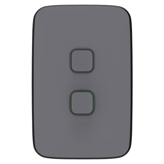 Clipsal Iconic Essence Essence 2 Gang Skin Ash Grey - E3042C-AG - ARCK Electrical Wholesale Supplies