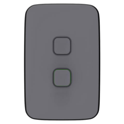 Clipsal Iconic Essence Essence 2 Gang Skin Ash Grey - E3042C-AG - ARCK Electrical Wholesale Supplies