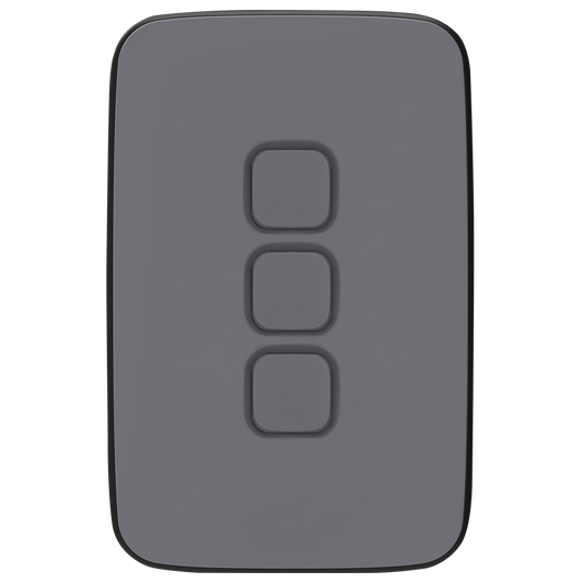 Clipsal Iconic Essence Essence 3 Gang Skin Ash Grey - E3043C-AG - ARCK Electrical Wholesale Supplies