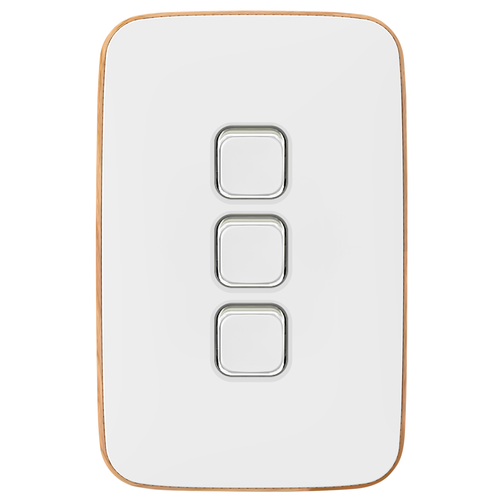Clipsal Iconic Essence Essence 3 Gang Skin Arctic White - E3043C-AW - ARCK Electrical Wholesale Supplies