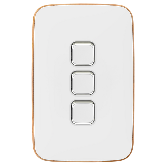 Clipsal Iconic Essence Essence 3 Gang Skin Arctic White - E3043C-AW - ARCK Electrical Wholesale Supplies