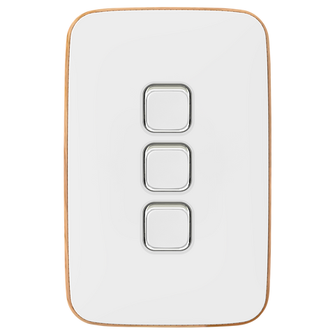 Clipsal Iconic Essence Essence 3 Gang Skin Arctic White - E3043C-AW - ARCK Electrical Wholesale Supplies