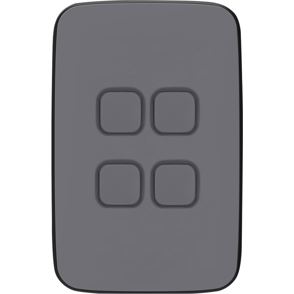 Clipsal Iconic Essence Essence 4 Gang Skin Ash Grey - E3044C-AG - ARCK Electrical Wholesale Supplies