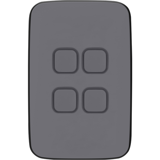 Clipsal Iconic Essence Essence 4 Gang Skin Ash Grey - E3044C-AG - ARCK Electrical Wholesale Supplies