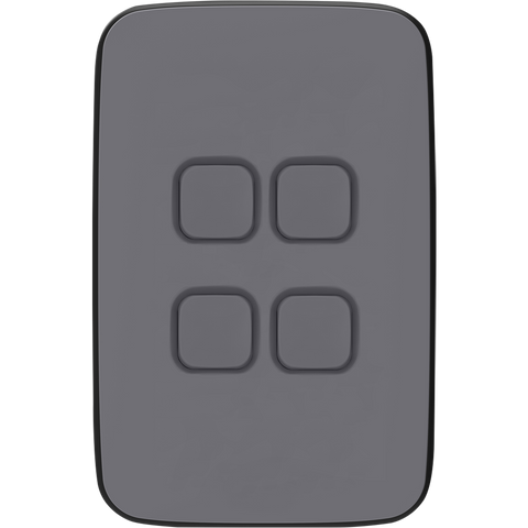 Clipsal Iconic Essence Essence 4 Gang Skin Ash Grey - E3044C-AG - ARCK Electrical Wholesale Supplies