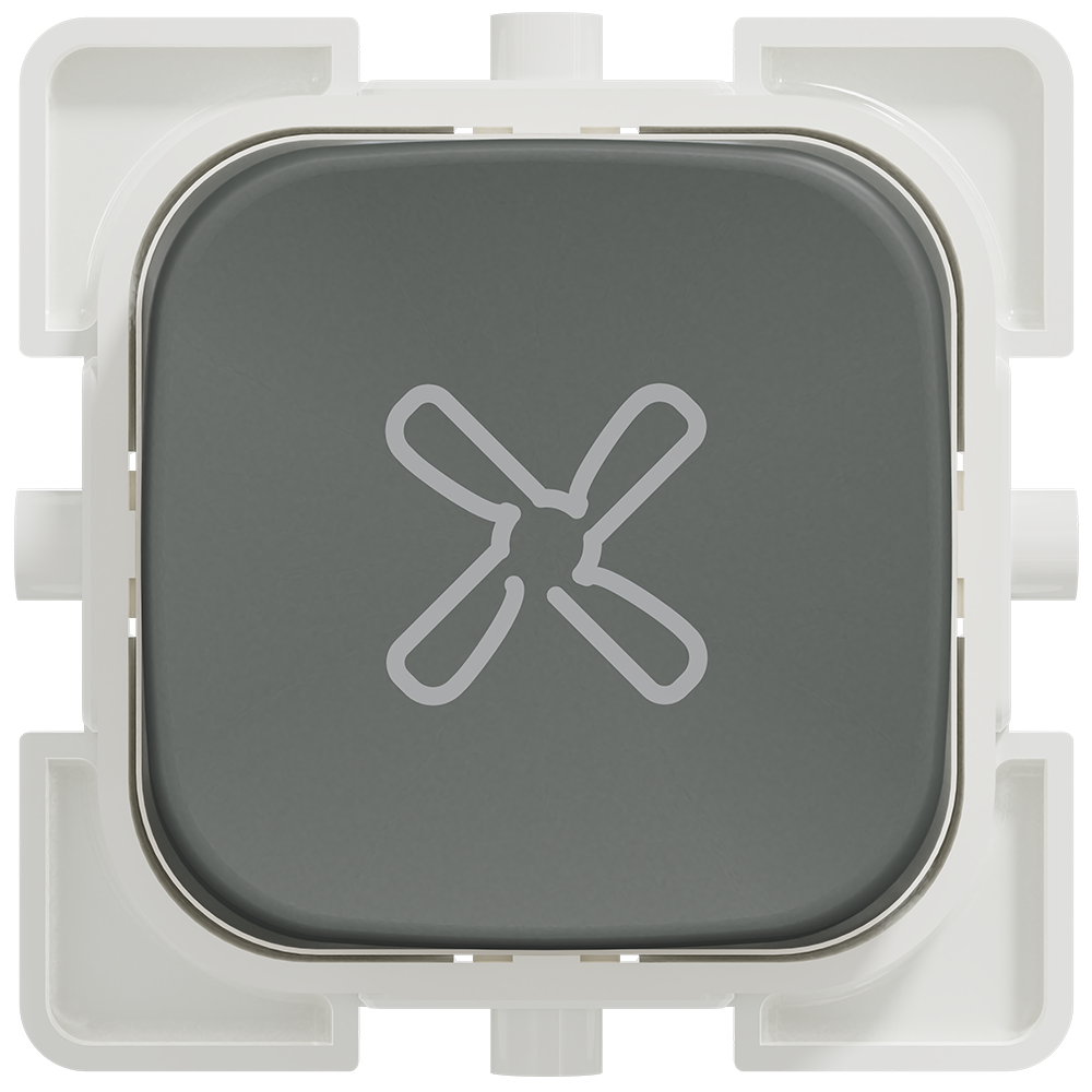 Clipsal Iconic Essence Essence Dolly Fan Pushbutton Ash Grey - E40APBF-AG - ARCK Electrical Wholesale Supplies
