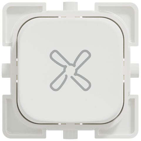 Clipsal Iconic Essence Essence Dolly Fan Pushbutton Arctic White - E40APBF-AW - ARCK Electrical Wholesale Supplies