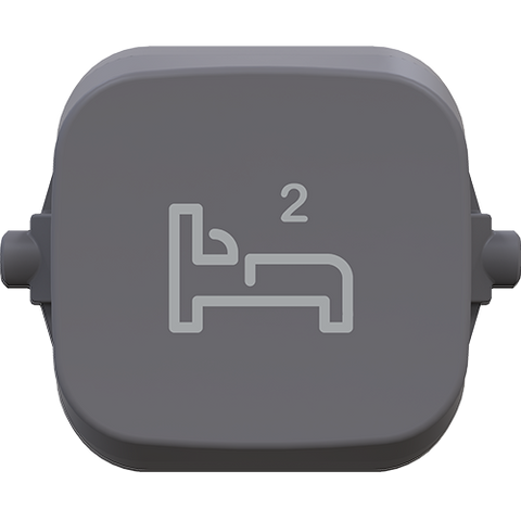 Clipsal Iconic Essence Essence Dolly Rocker BED 2 Ash Grey - E40BD2R-AG - ARCK Electrical Wholesale Supplies