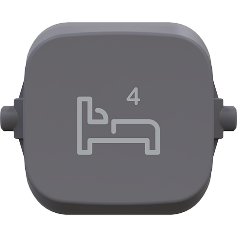 Clipsal Iconic Essence Essence Dolly Rocker BED 4 Ash Grey - E40BD4R-AG - ARCK Electrical Wholesale Supplies